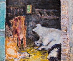 Stallet, ca 1912 (olja på duk) av Pierre Bonnard
