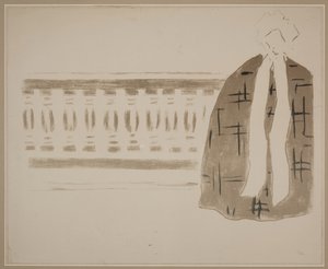 Namnlös (kvinna på balkongen) av Pierre Bonnard