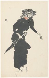 Kvinna med paraply Femme au paraply av Pierre Bonnard