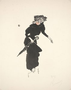Kvinna med ett paraply av Pierre Bonnard