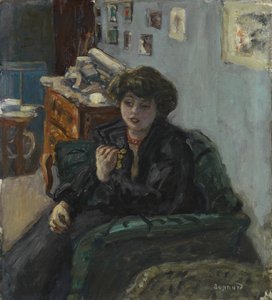 Ung kvinna i en interiör, ca 1906 (olja på duk) av Pierre Bonnard