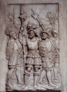 Soldater Detalj av basrelieferna av Francois I:s grav (1494 - 1547) utförda av Pierre Bontemps (1505/1510-1568/1570)