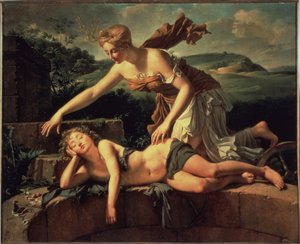Barnet och förmögenheten. Målning av Pierre Bouillon (1776 - 1831)