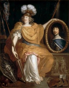 Porträtt av Anne Marie Louise dOrléans, hertiginna av Montpensier av Pierre Bourguignon