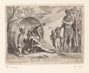 Alexander den store och Diogenes av Pierre Brebiette