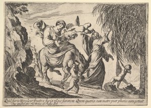 Änglar som ger datum till barn, 1610-42. av Pierre Brebiette