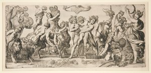 Bacchus och hans följe av Pierre Brebiette