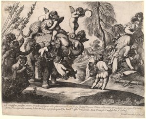 Bacchus med Diana och Minerva av Pierre Brebiette