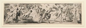 Friser av nymfer och satyrer (12 ark) av Pierre Brebiette