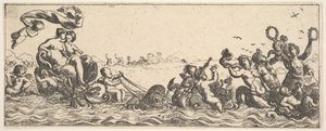 Två kvinnor som sitter i ett skal, 1615-42.