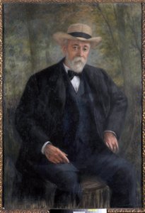 Porträtt av rådets ordförande Henri Brisson (1835-1912) i hans trädgård i Montmorency (målning) av Pierre Carrier-Belleuse