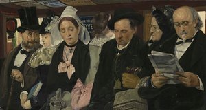I en omnibus, 1877. av Pierre Carriere-Belleuse