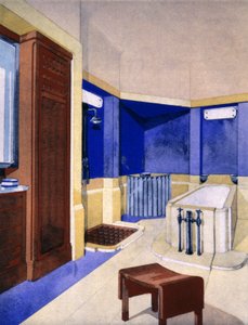 Badrumsprojekt, ca. 1925 (gouache)