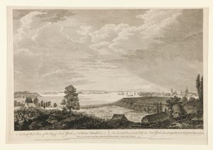 En sydvästlig utsikt över staden New York av Pierre Charles Canot
