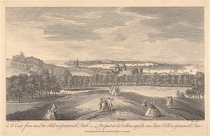 Utsikt från One Tree Hill i Greenwich Park av Pierre Charles Canot