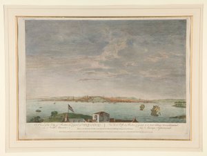 En vy av staden Boston, huvudstaden i New England, i Nordamerika av Pierre Charles Canot