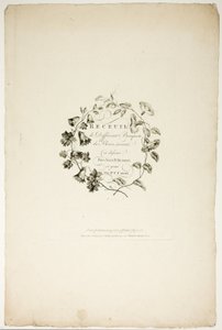 Omslag till samling av olika blomsterbuketter, uppfunnen och tecknad av Jean Pillement och graverad av P. C. Canot av Pierre Charles Canot