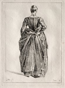Studie av en kvinna från ryggen. av Pierre Charles Trémolière