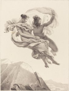 Zephyr och Psyche av Pierre Claude François Delorme