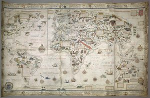 Lägg till MS 24065 World Map (Planisphere) av Pierre Descaliers