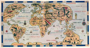 The Dauphin Map of the World, 1546, 1912 av Pierre Desceliers