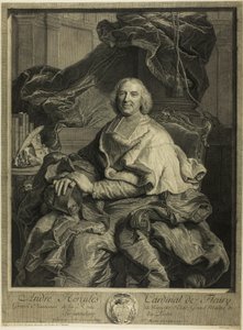 Porträtt av kardinal de Fleury av Pierre Drevet