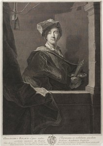 Porträtt av Hyacinthe Rigaud av Pierre Drevet