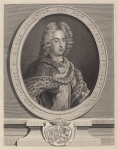 Fredrik Augustus III, kung av Polen av Pierre Drevet, after François de Troy