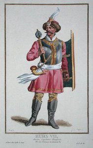 Eurs VII från "Receuil des Estampes, Representant les Rangs et les Dignites, suivant le Costume de toutes les Nations existantes", publicerad 1780 (handkolorerad gravyr) av Pierre Duflos