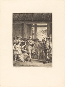Upptäckten av den nya världen av Pierre Duflos after Jean Michel Moreau