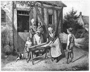 Breaking Hemp, c.1830-40 av Pierre Duval Lecamus