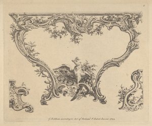 Design för ett konsolbord, 1752.