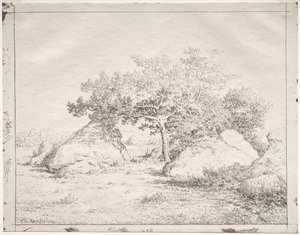 Körsbärsträd på Blau. av Pierre Etienne Theodore Rousseau
