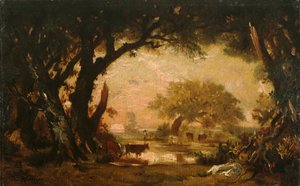 Röjning i skogen i Fontainebleau av Pierre Etienne Theodore Rousseau