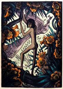 Mowgli i djungeln. Rudyard Kipling "Djungelboken" av Pierre Falke