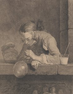 Såpbubblor, 1739. av Pierre Filloeul