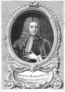 John Radcliffe, engelsk läkare, 1747 av Pierre Fourdrinier