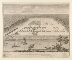 Utsikt över Savannah av Pierre Fourdrinier