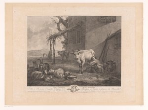Melkende herderin The Occupation of the Shepheress (titel på objekt) av Pierre Francois Laurent
