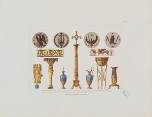 Detaljer och ornament från målaren C.I. Isabeys ateljé, från 