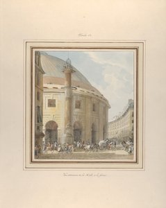 Halle aux Blés, exteriör, ca. 1810.