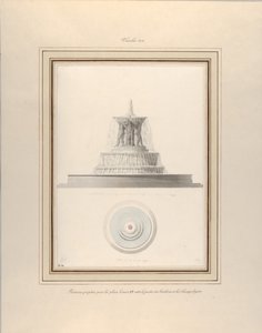 Projekt för en fontän för La Place Louis XV, ca. 1806.