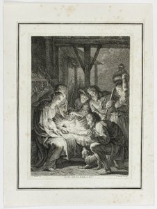 Tillbedjan av herdarna av Pierre François Basan