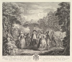 Karnevalen i Parnassus, 1761-62. av Pierre François Basan