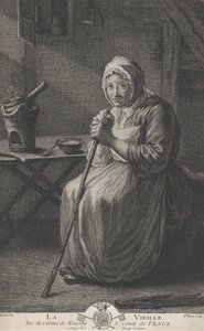 Den gamla kvinnan, från greven av Vences kontor, 1782-97.