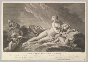 Venus ger nektar till Amor, 1700-talet.