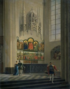 Gents altartavla av bröderna van Eyck i St Bavo-katedralen i Gent av Pierre François De Noter