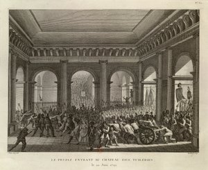 Människor på väg in i Tuileriespalatset av Pierre Gabriel Berthault