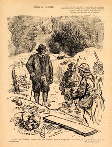 Det röda skrattet, satirisk i svartvitt av Pierre Georges Jeanniot