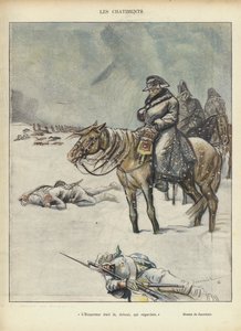 Napoleon på reträtten från Moskva, Illustration för Le Rire
